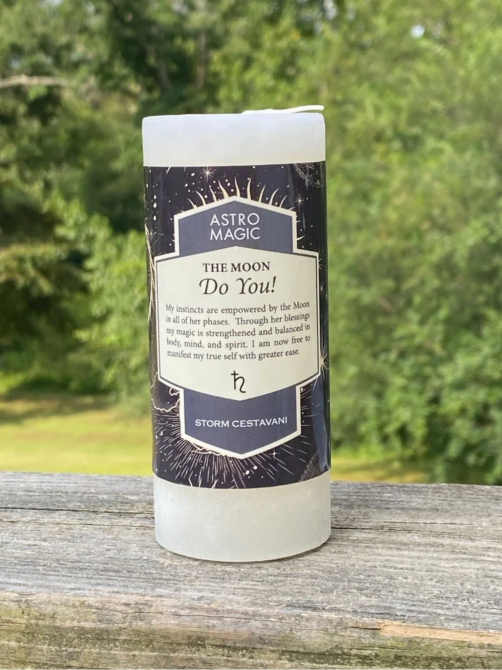 The Moon candle Astro Magic 2x4” Coventry creations white Moon Do You candle